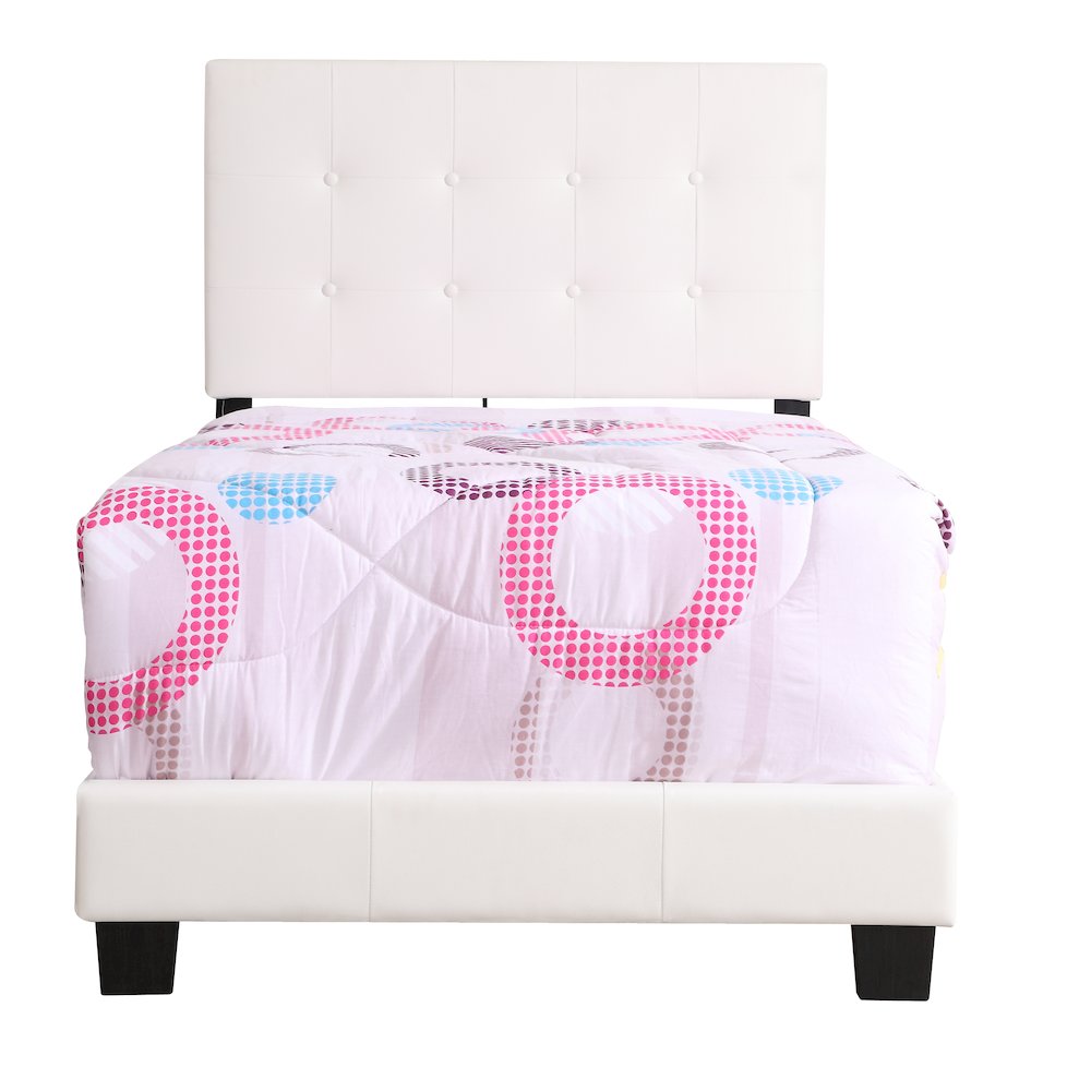 Glory Furniture Caldwell Twin Bed in White Color. Picture 2