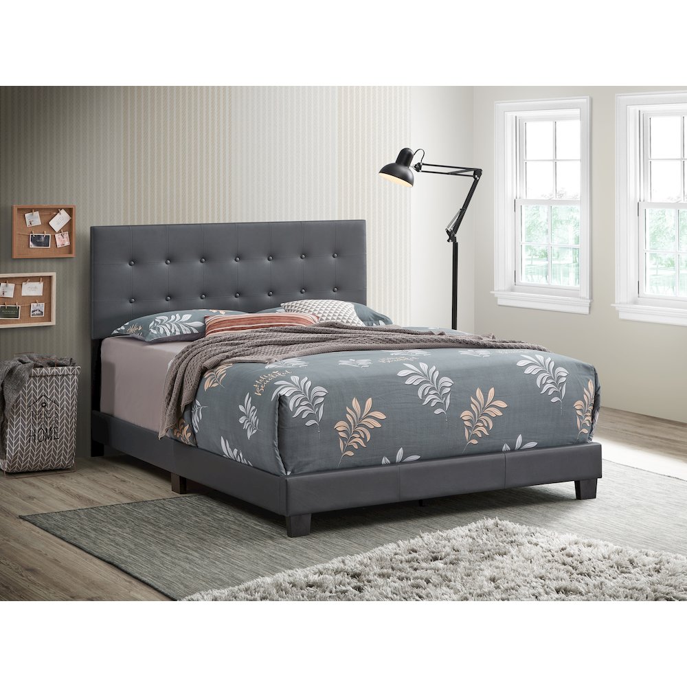Glory Furniture Caldwell Queen Bed in Dark Grey Color. Picture 5