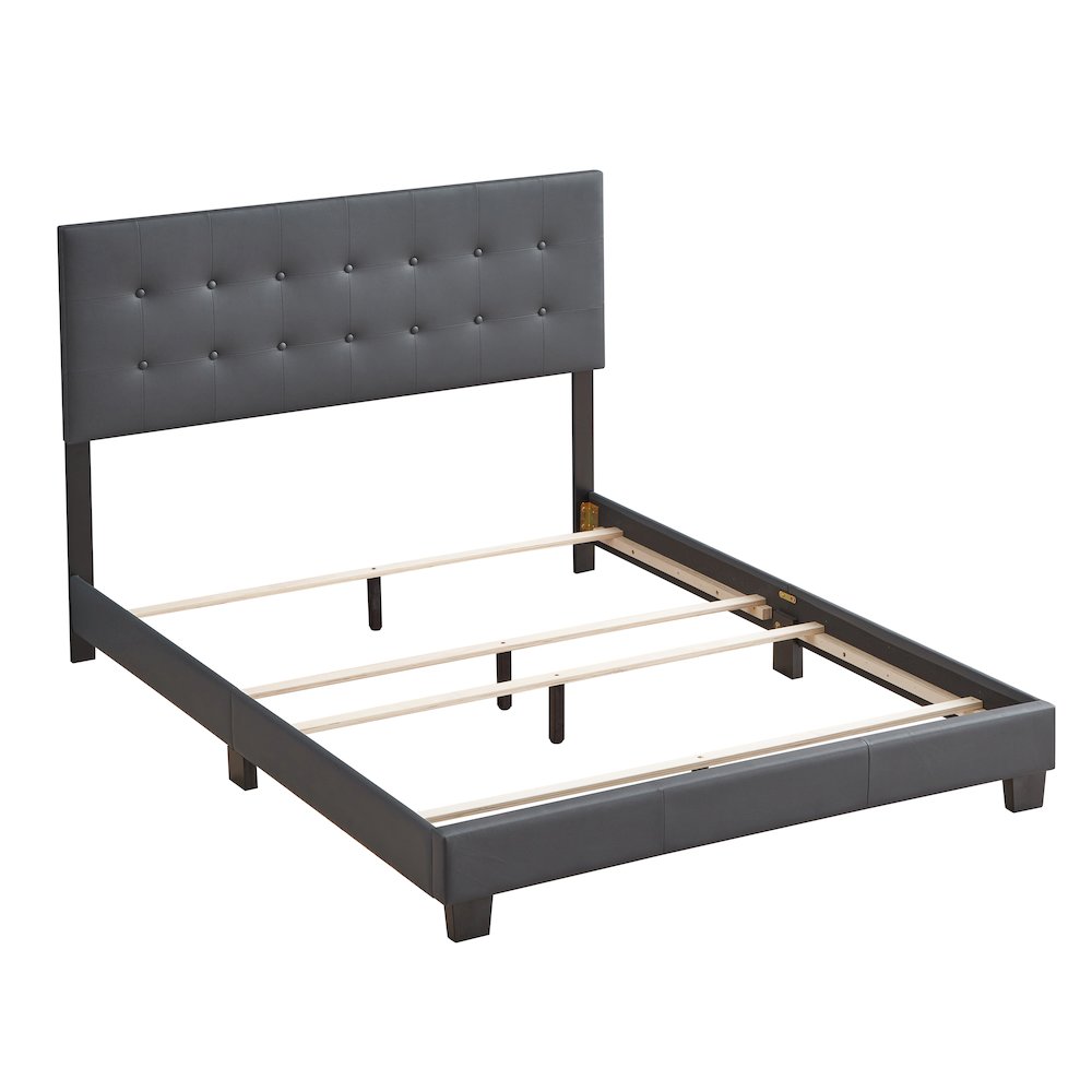 Glory Furniture Caldwell Queen Bed in Dark Grey Color. Picture 3