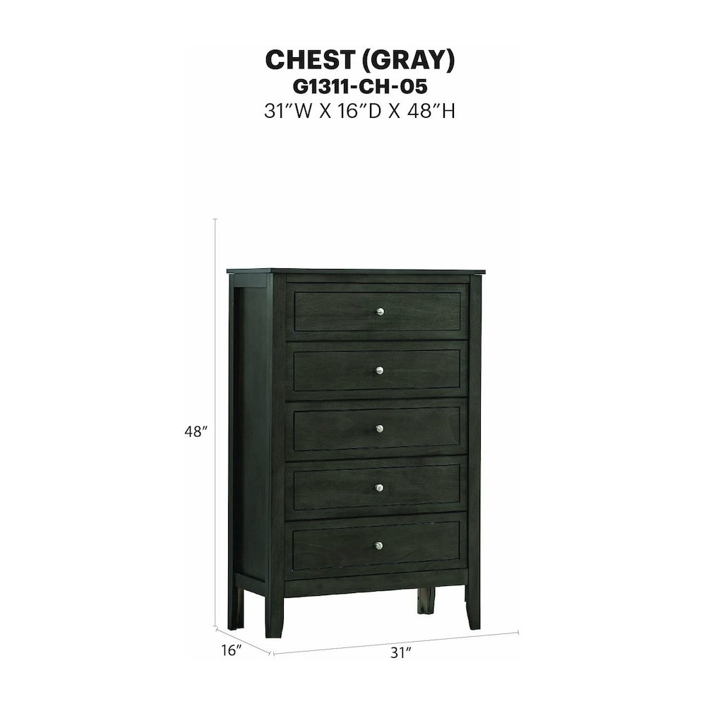 Transitional Daniel Chest, Gray. Picture 7