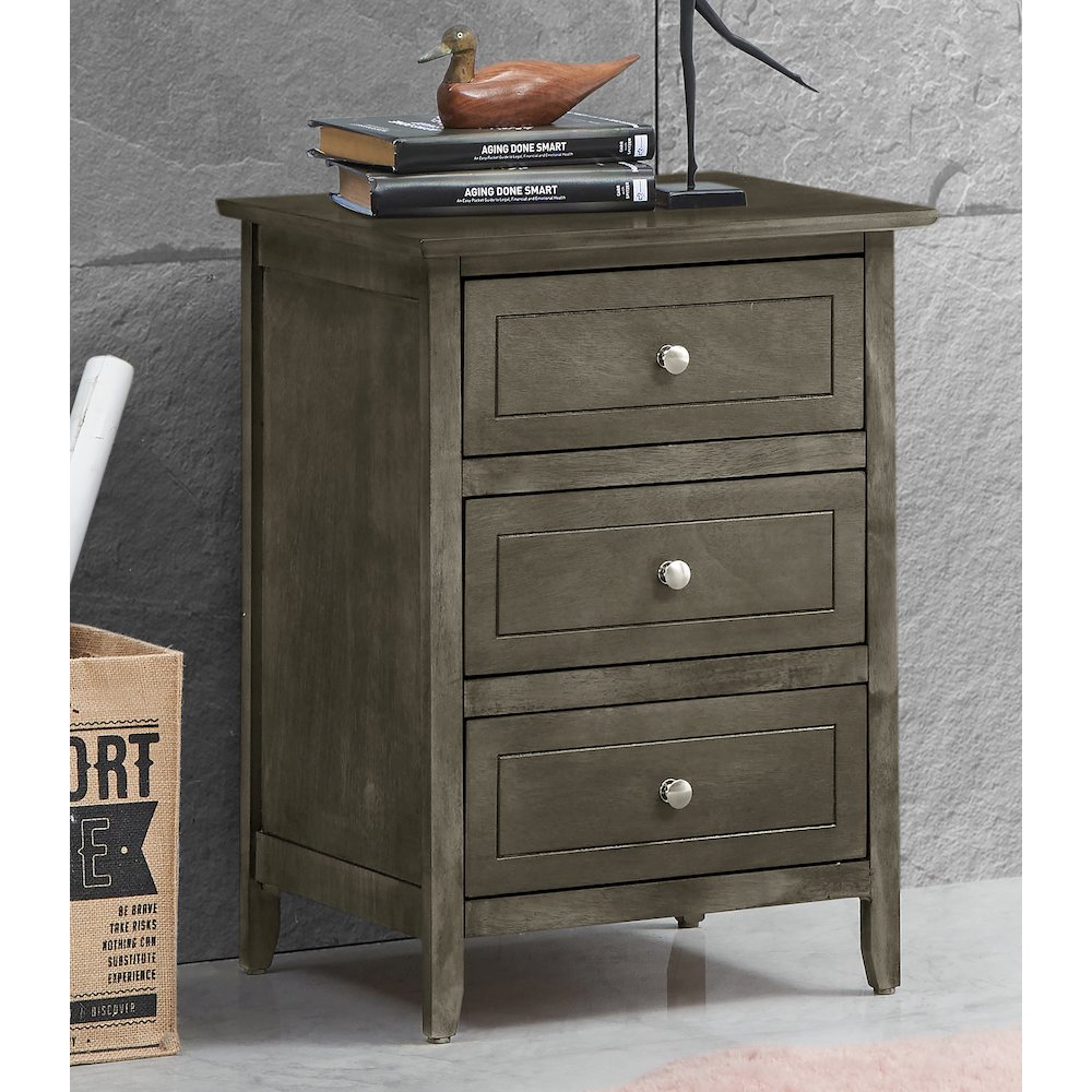 Glory Furniture Daniel Nightstand in Gray Color. Picture 8