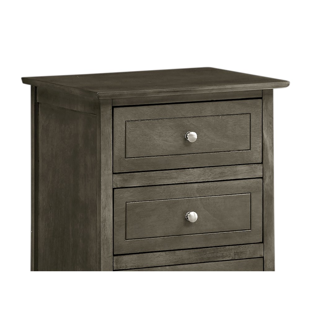 Glory Furniture Daniel Nightstand in Gray Color. Picture 5
