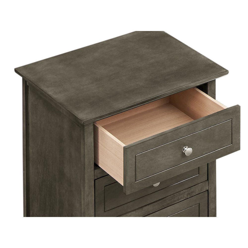 Glory Furniture Daniel Nightstand in Gray Color. Picture 6