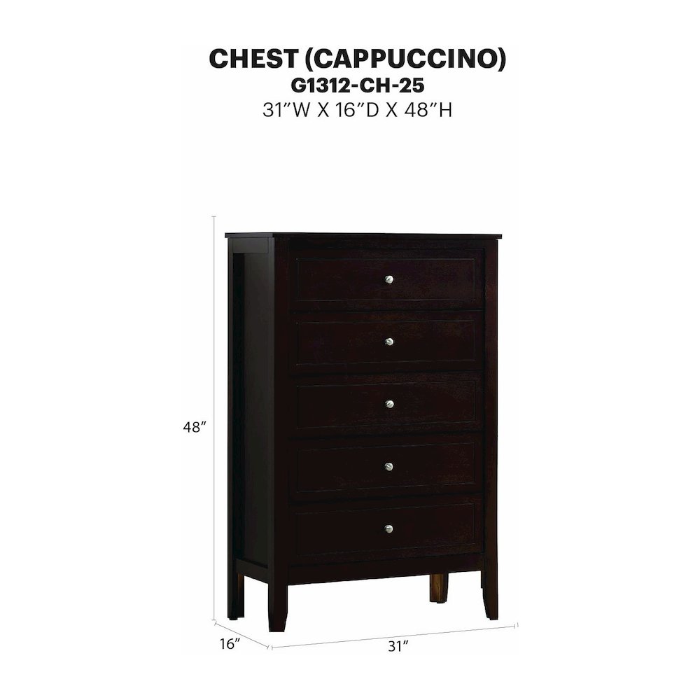 Transitional Daniel Chest, Cappuccino. Picture 7