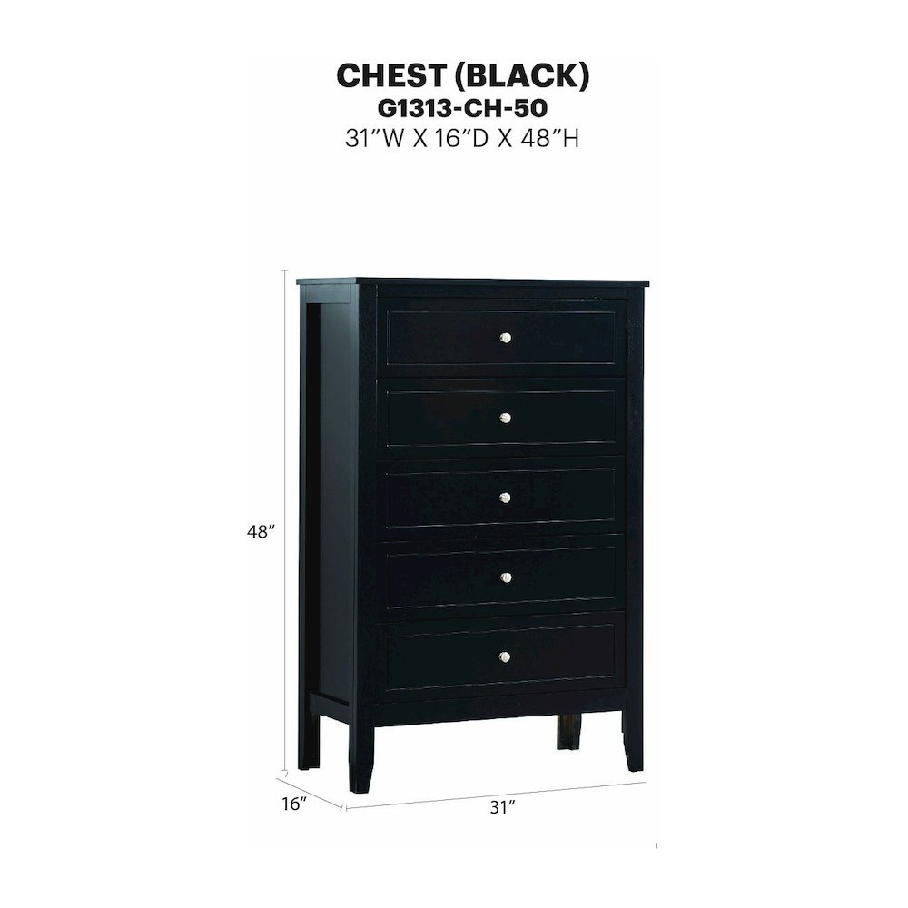 Transitional Daniel Chest, Black. Picture 7