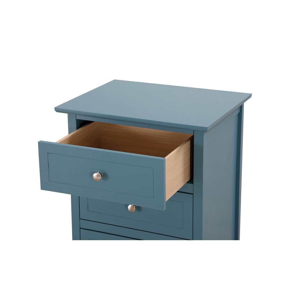 Glory Furniture Daniel   3 Drawer Nightstand, Blue. Picture 3