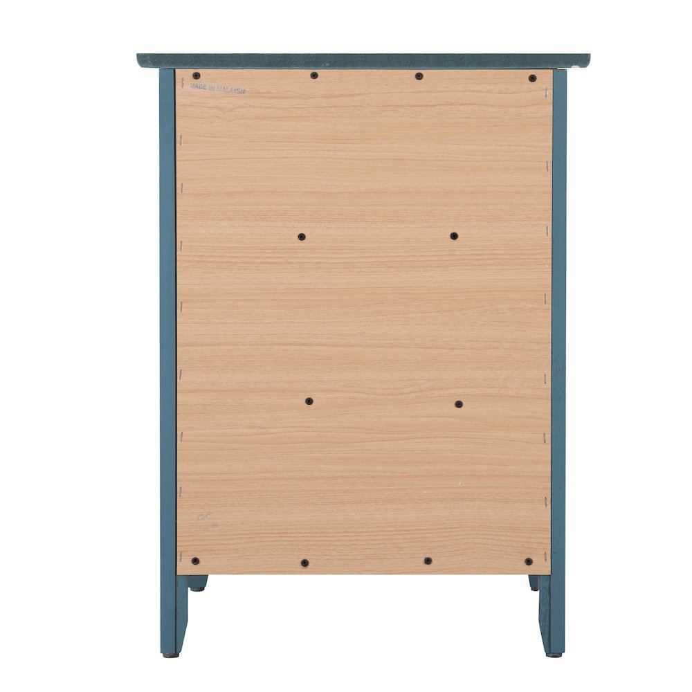 Glory Furniture Daniel   3 Drawer Nightstand, Blue. Picture 4