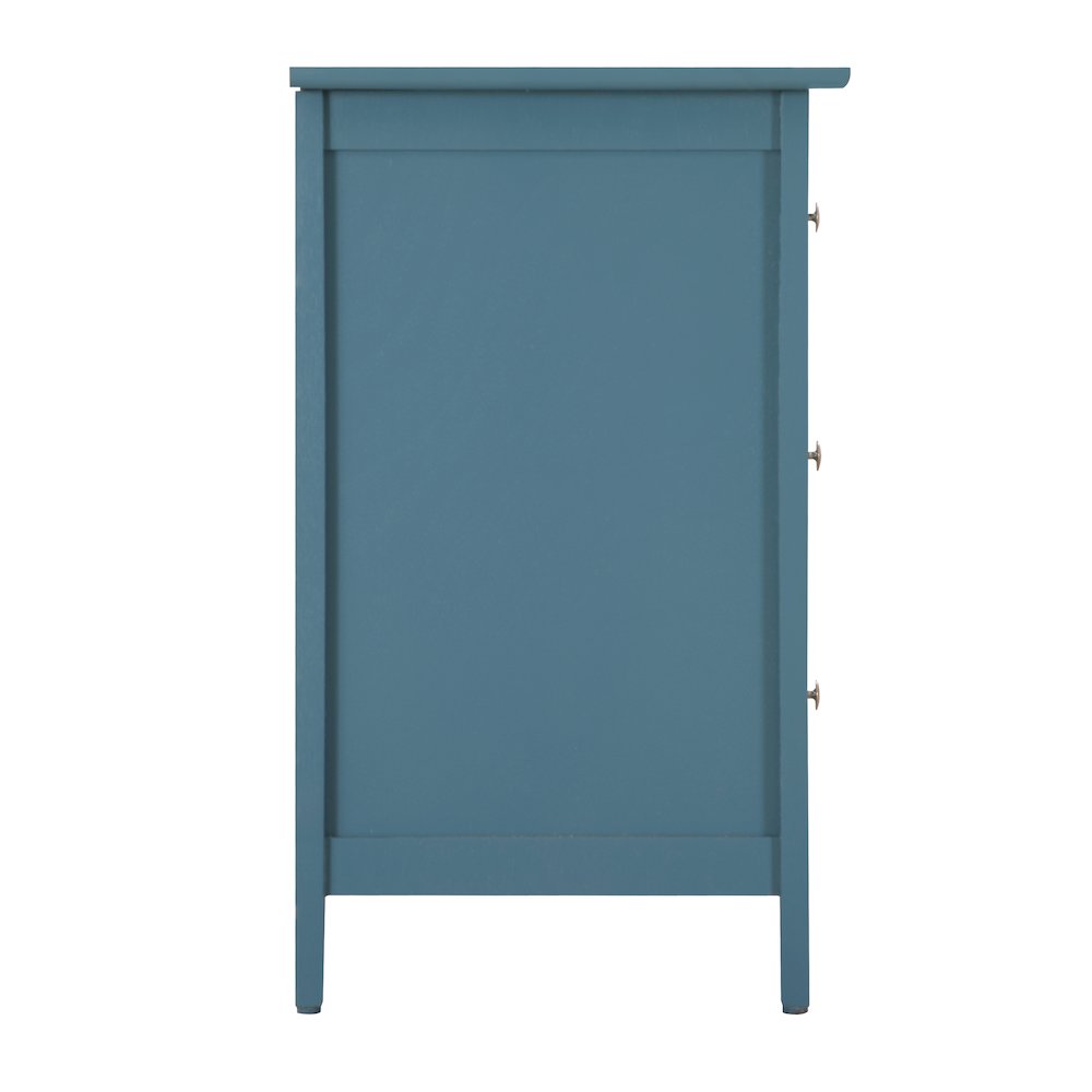 Glory Furniture Daniel   3 Drawer Nightstand, Blue. Picture 5