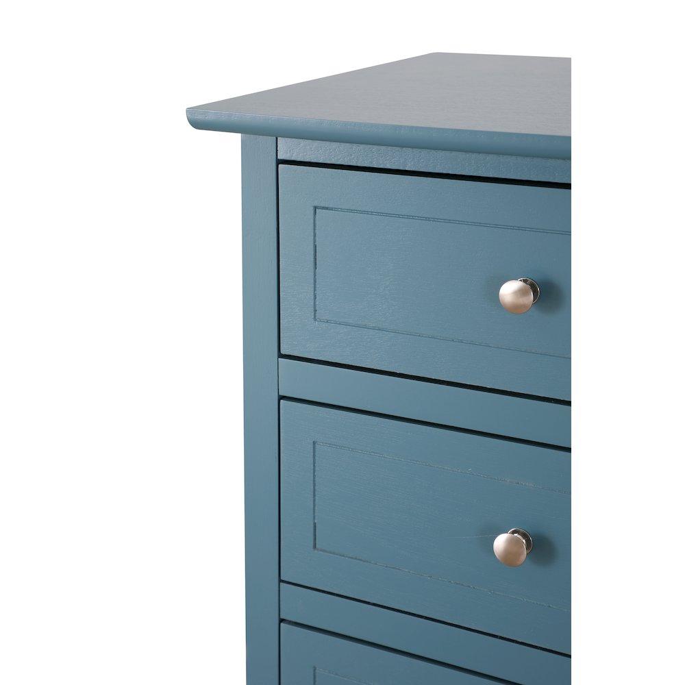 Glory Furniture Daniel   3 Drawer Nightstand, Blue. Picture 6