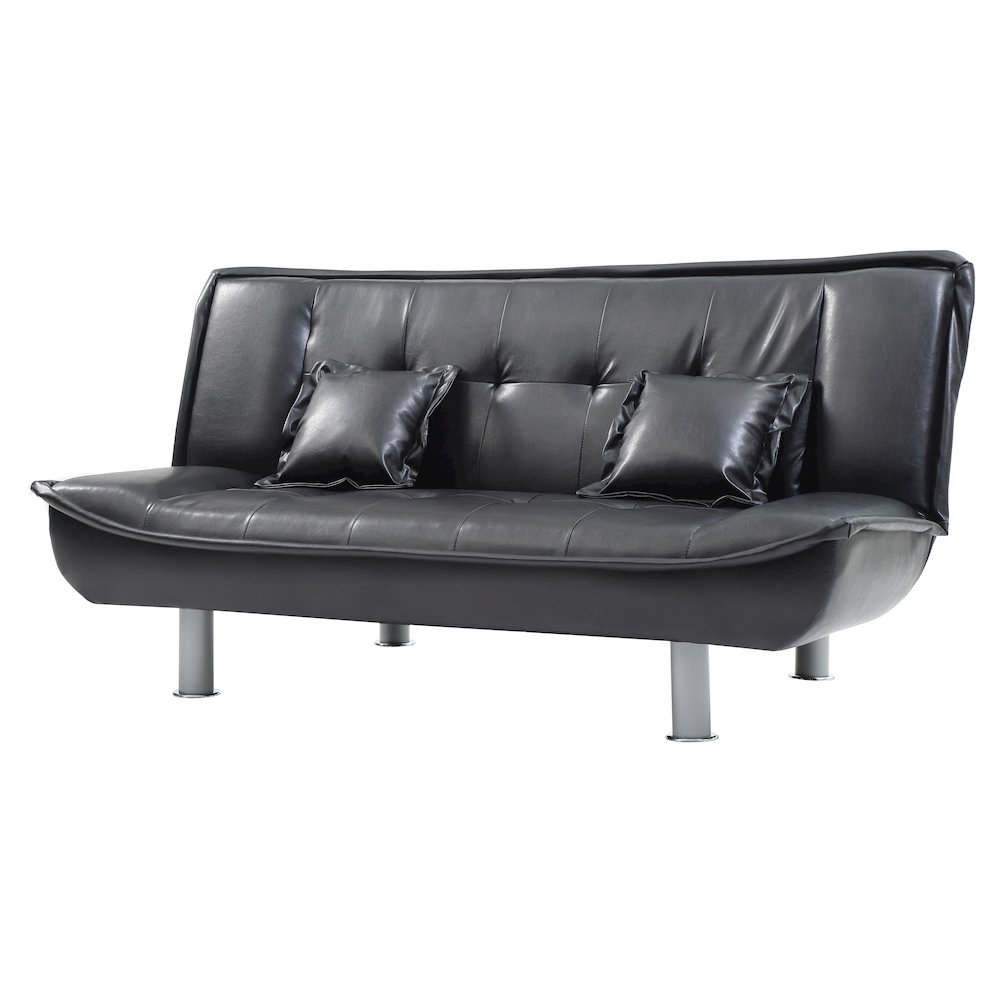 Glory Furniture Lionel Sofa Bed in Black Color. Picture 1