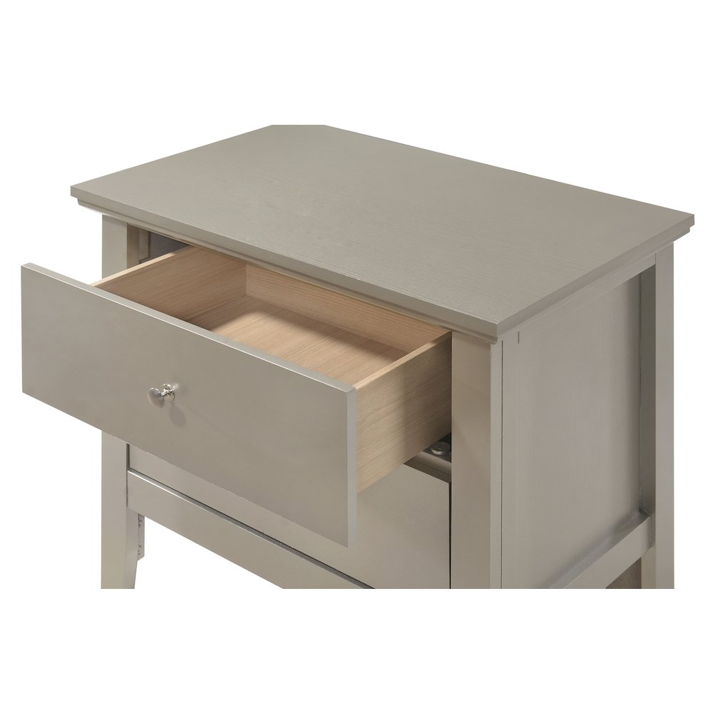 Glory Furniture Primo Nightstand in Champagne Color. Picture 3