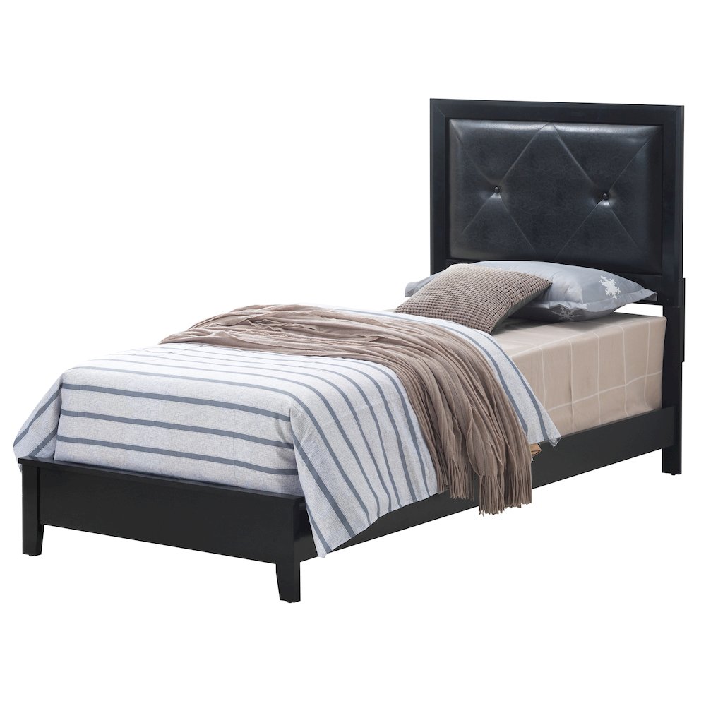 Glory Furniture Primo Twin Bed in Black Color. Picture 1