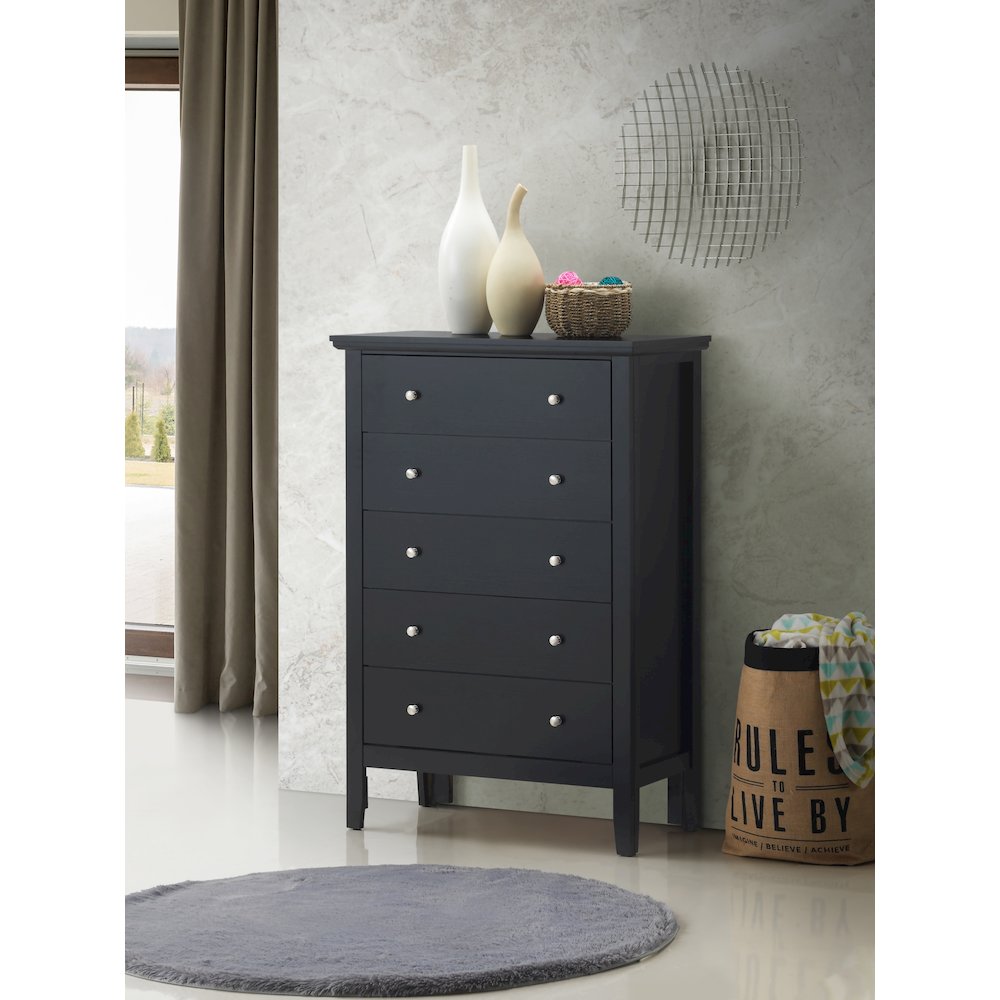 Glory Furniture Primo Chest in Black Color. Picture 5