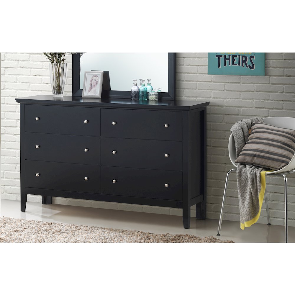 Glory Furniture Primo Dresser in Black Color. Picture 5
