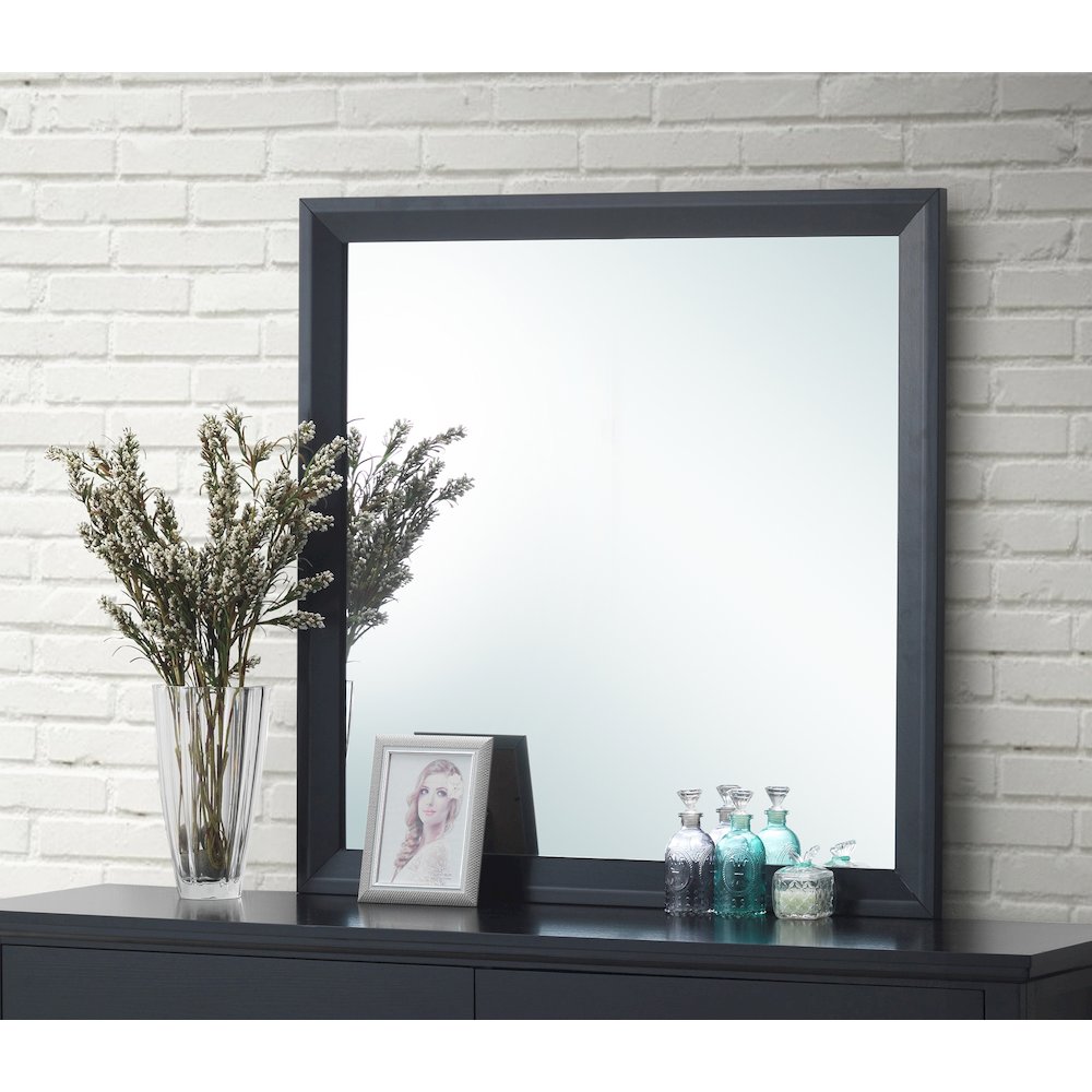 Glory Furniture Primo Mirror in Black Color. Picture 5