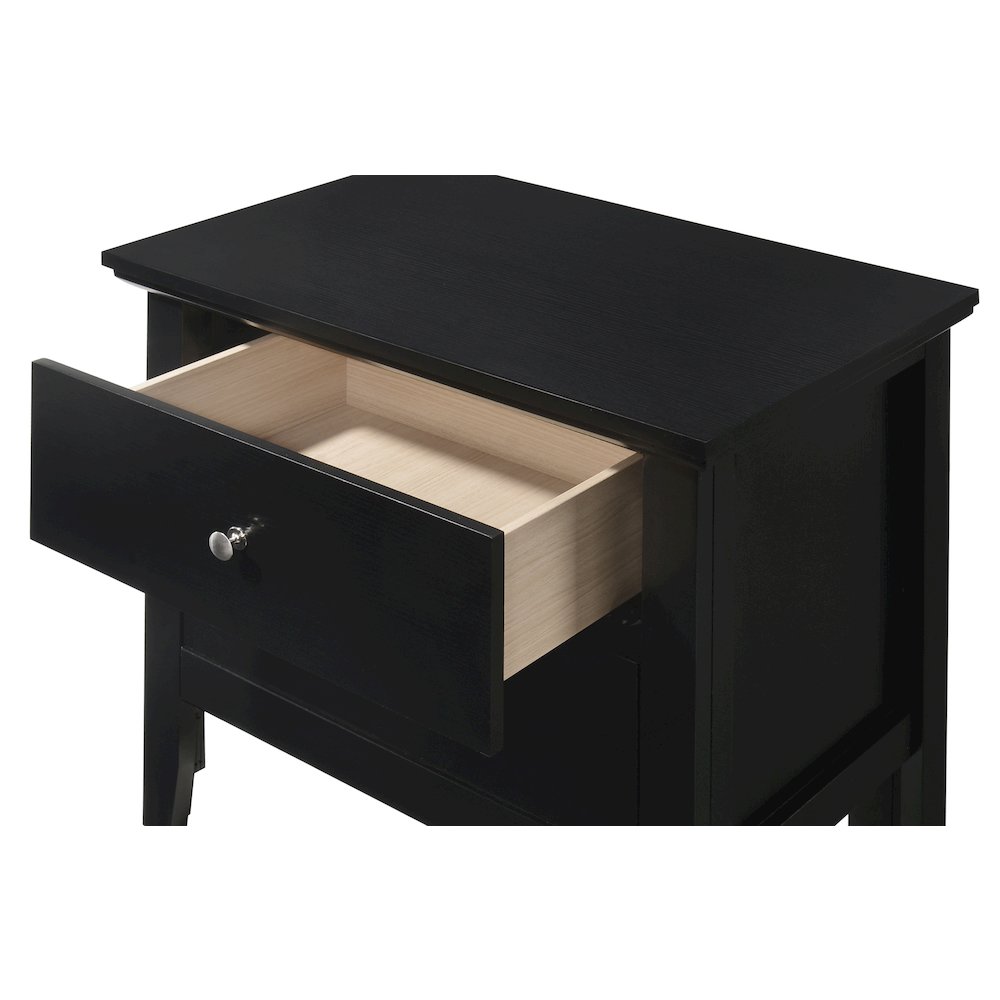 Glory Furniture Primo Nightstand in Black Color. Picture 4