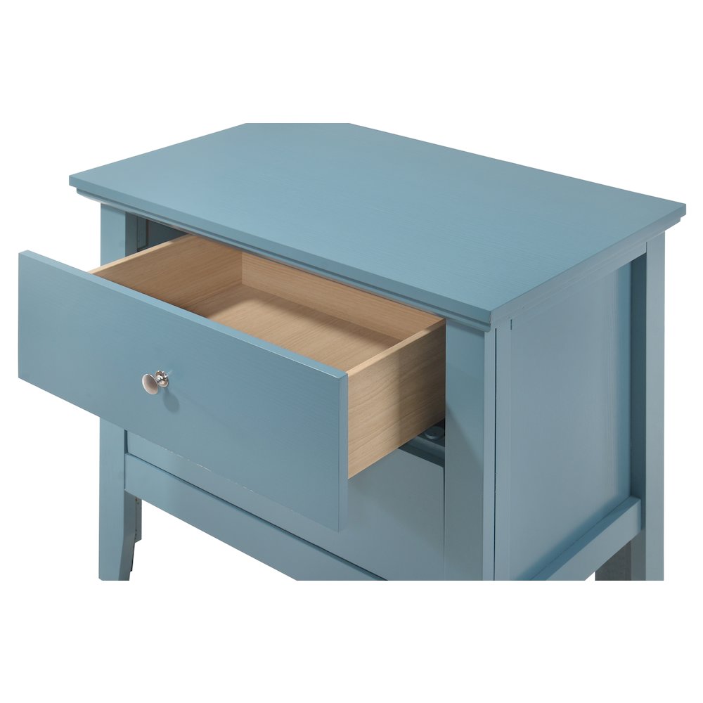 Glory Furniture Primo Nightstand in Teal Color. Picture 3