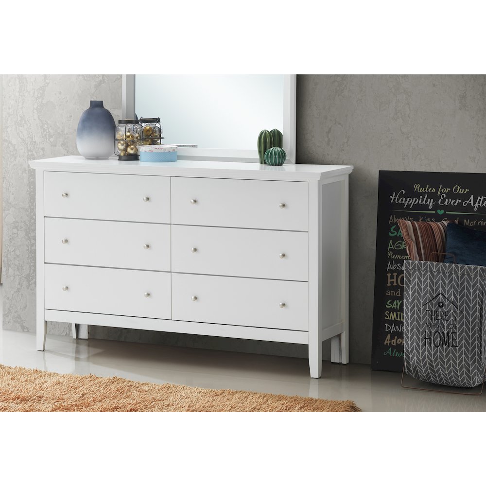 Glory Furniture Primo Dresser in White Color. Picture 5