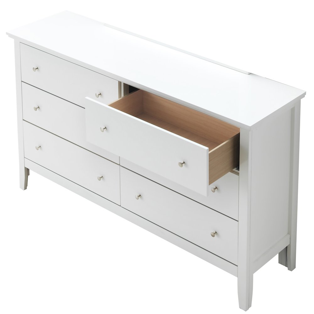 Glory Furniture Primo Dresser in White Color. Picture 3