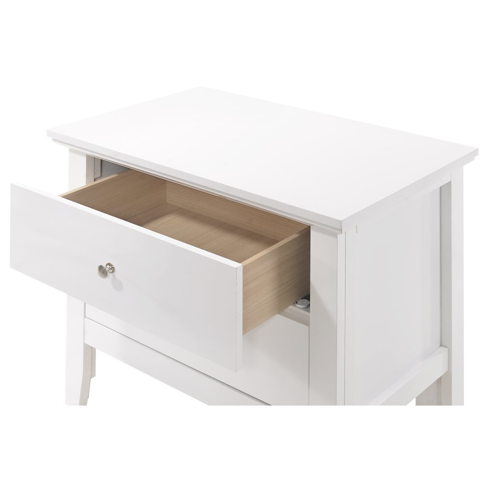 Glory Furniture Primo Nightstand in White Color. Picture 3