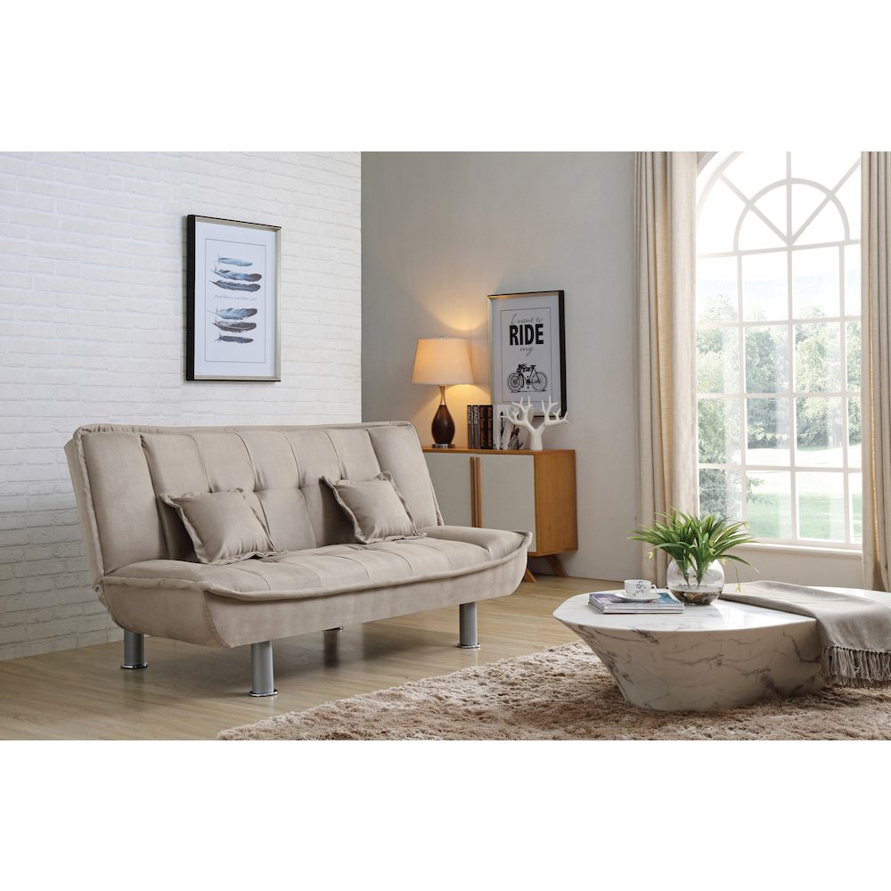 Glory Furniture Lionel Sofa Bed in Mocha Color. Picture 5