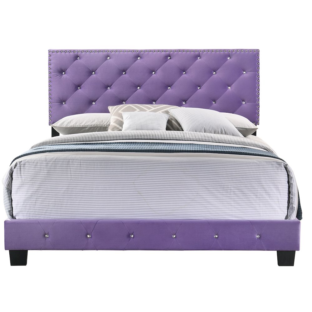 Glory Furniture Suffolk Queen Bed in Purple Color. Picture 2