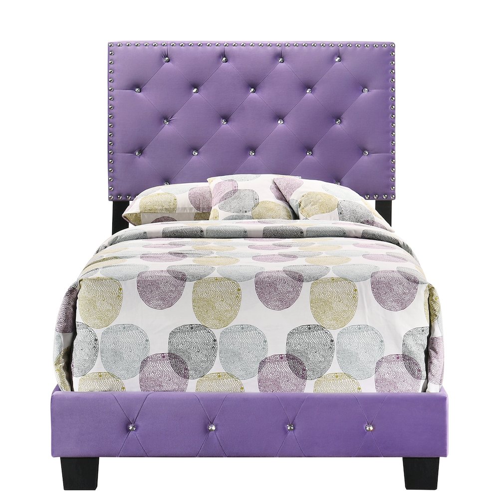 Glory Furniture Suffolk Twin Bed in Purple Color. Picture 2