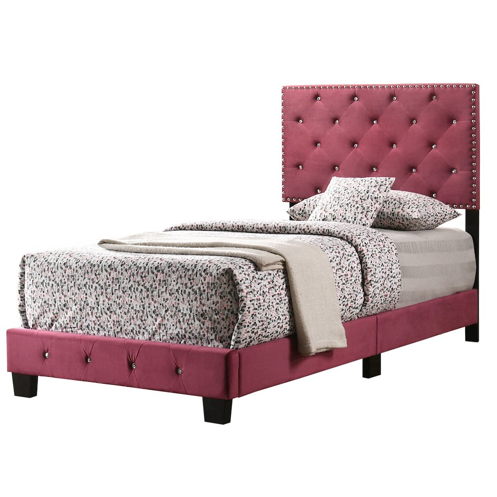 Glory Furniture Suffolk Twin Bed in Cherry Color. Picture 1