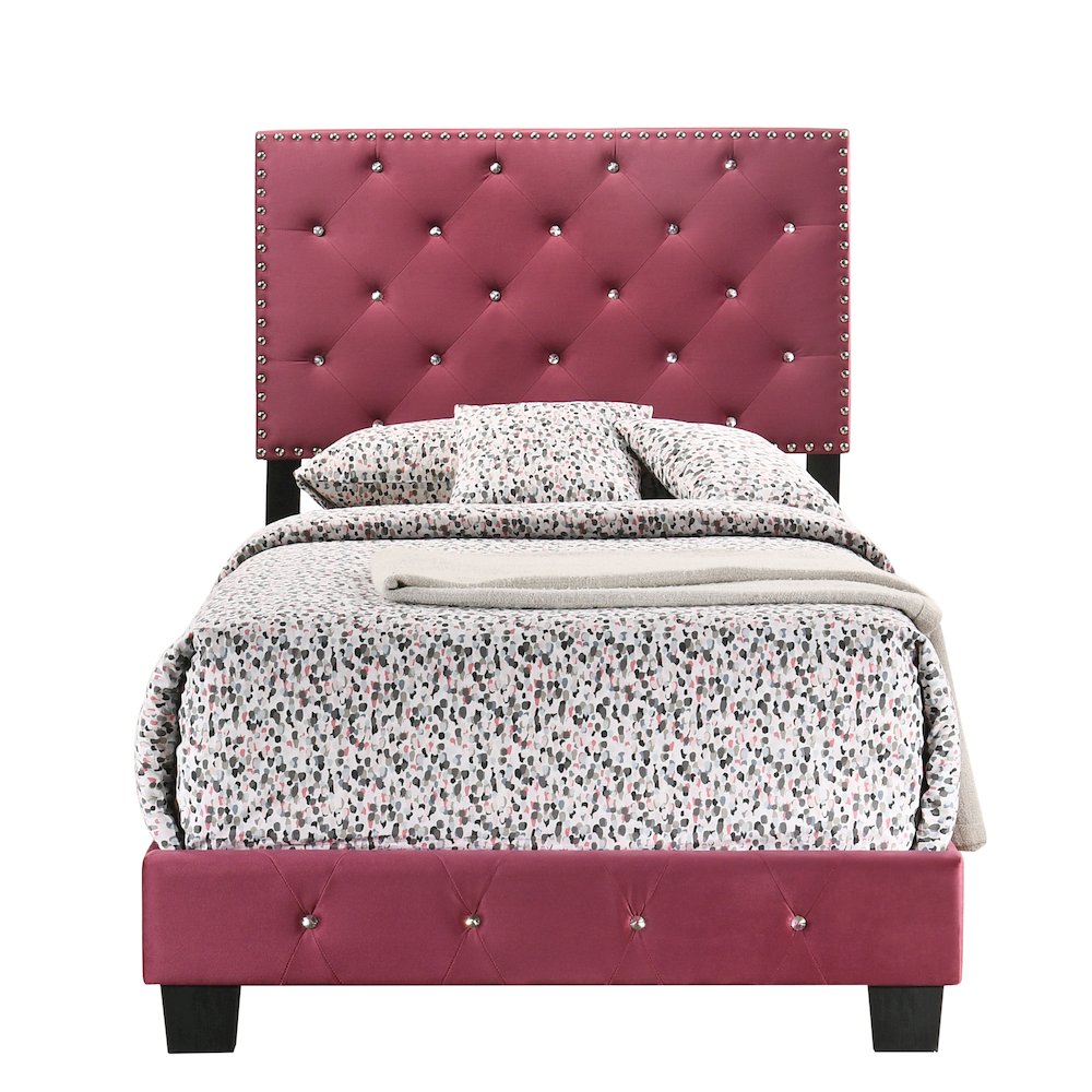 Glory Furniture Suffolk Twin Bed in Cherry Color. Picture 2