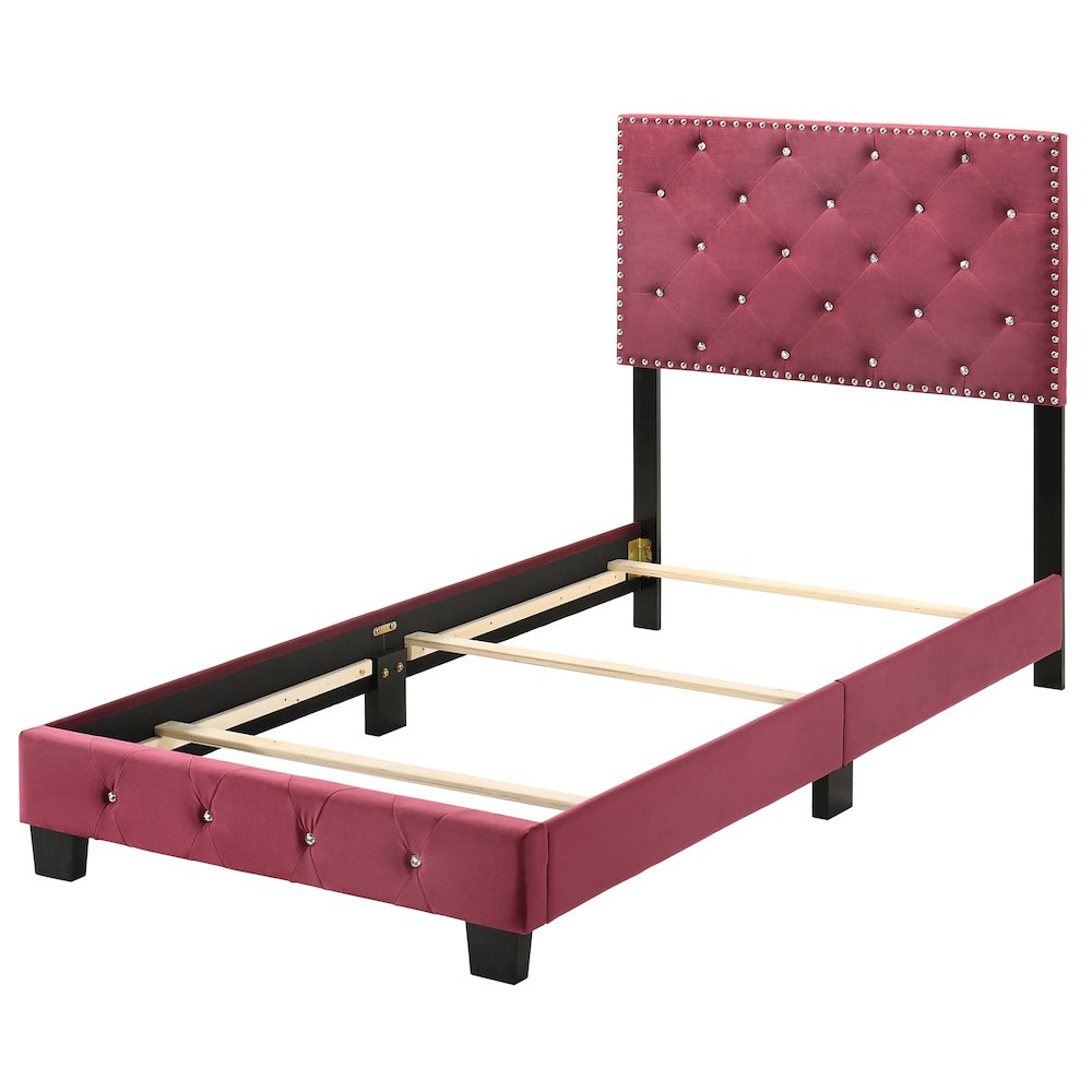 Glory Furniture Suffolk Twin Bed in Cherry Color. Picture 3