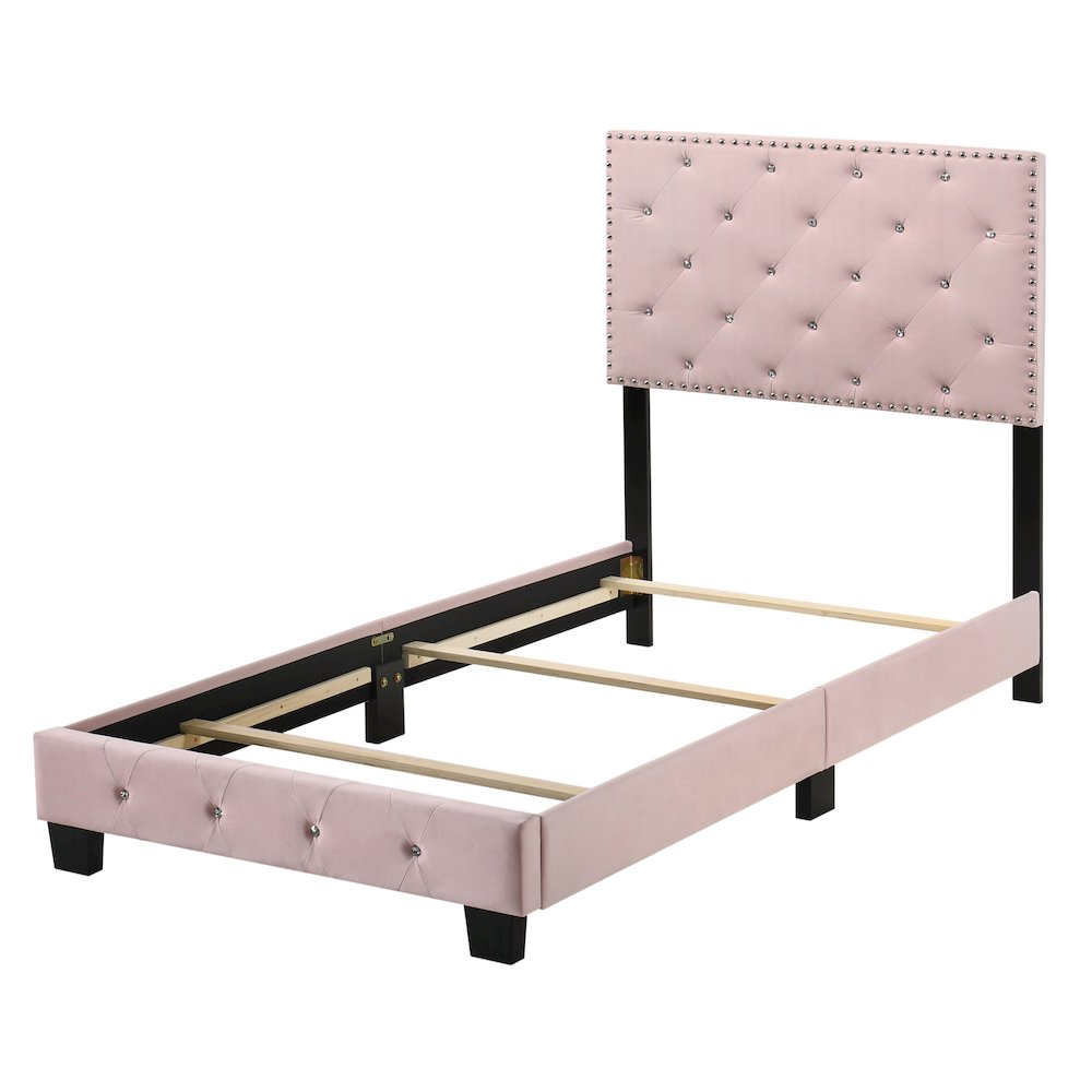 Glory Furniture Suffolk Twin Bed in Pink Color. Picture 3