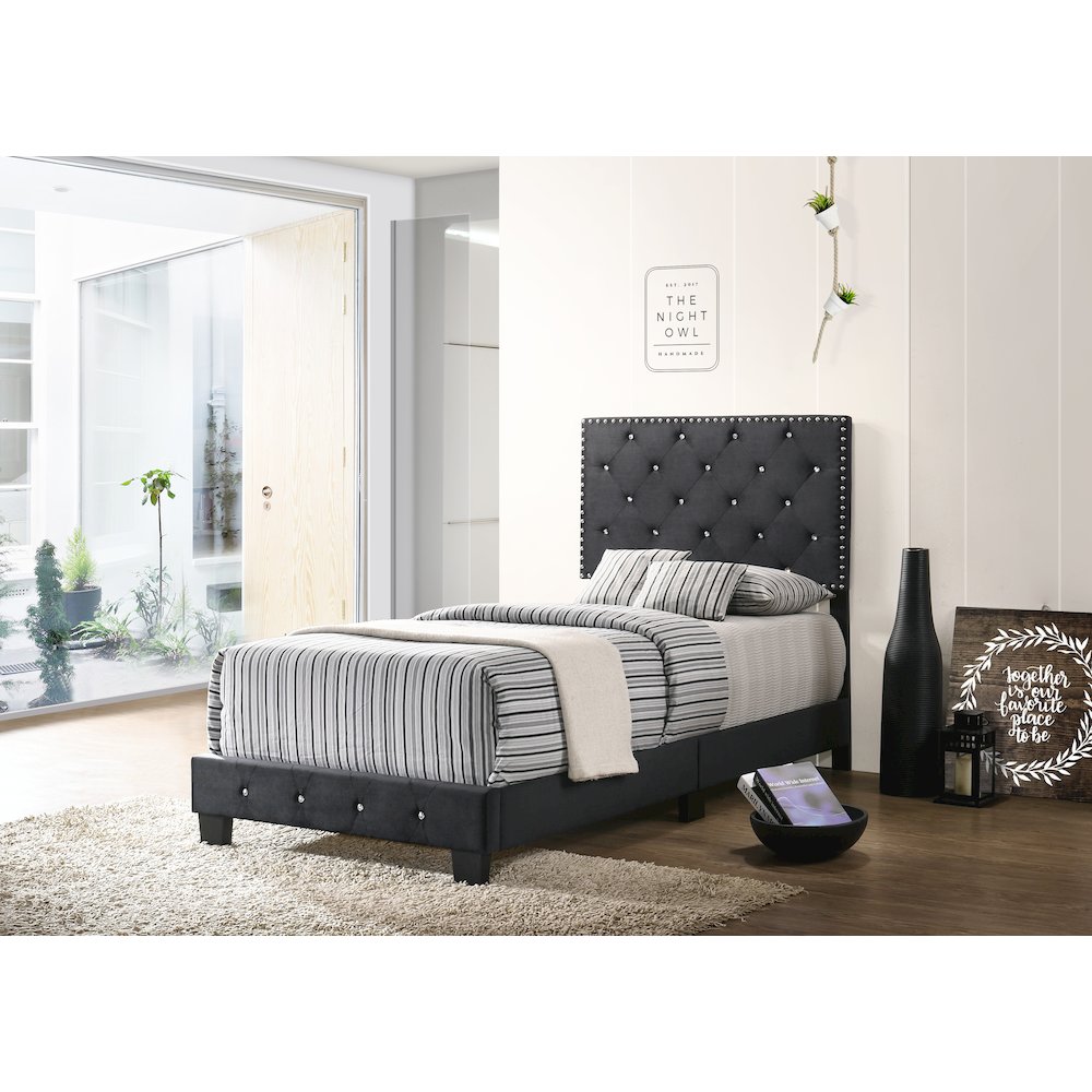 Glory Furniture Suffolk Twin Bed in Black Color. Picture 6