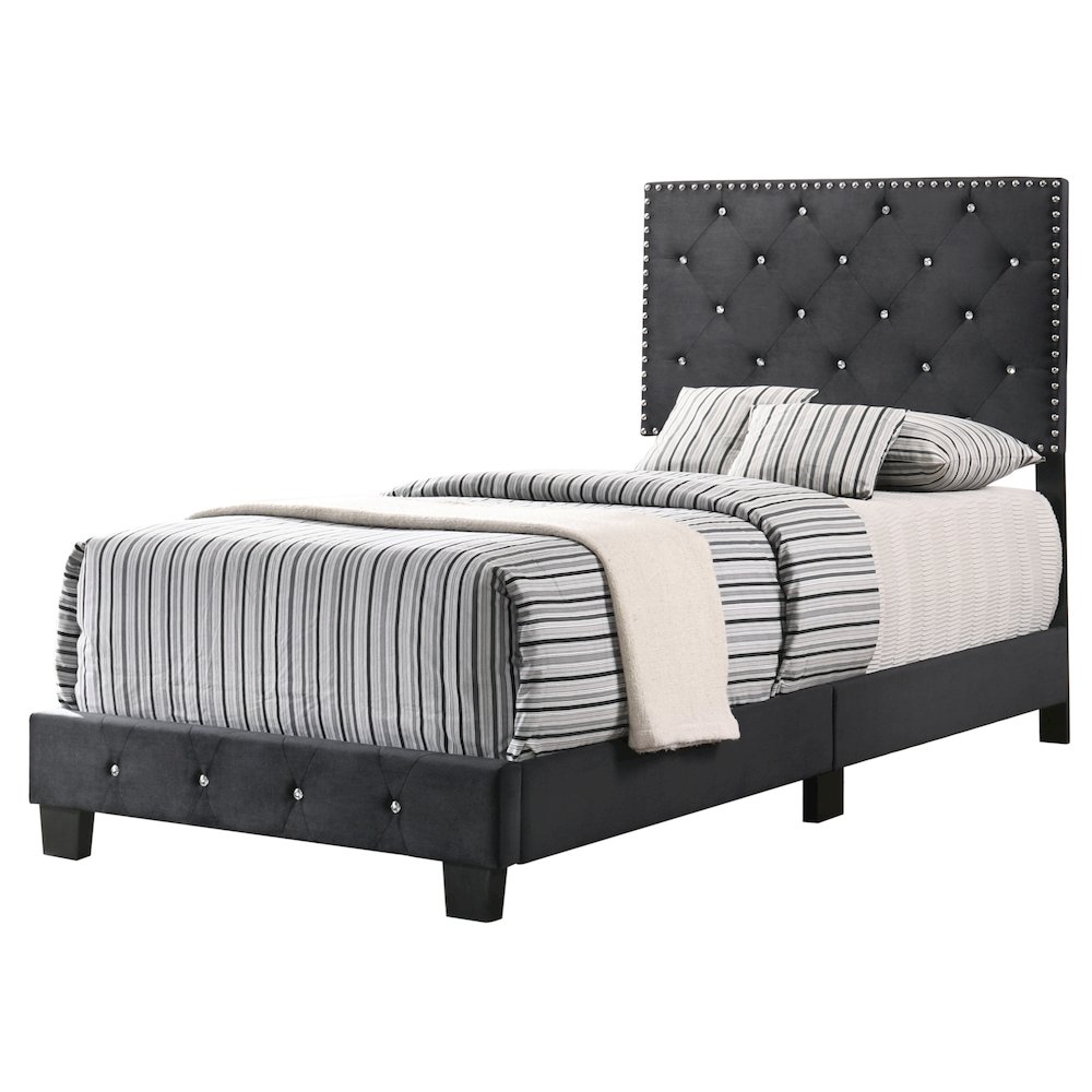 Glory Furniture Suffolk Twin Bed in Black Color. Picture 1