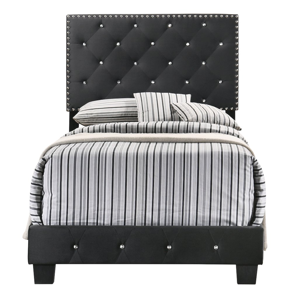 Glory Furniture Suffolk Twin Bed in Black Color. Picture 2