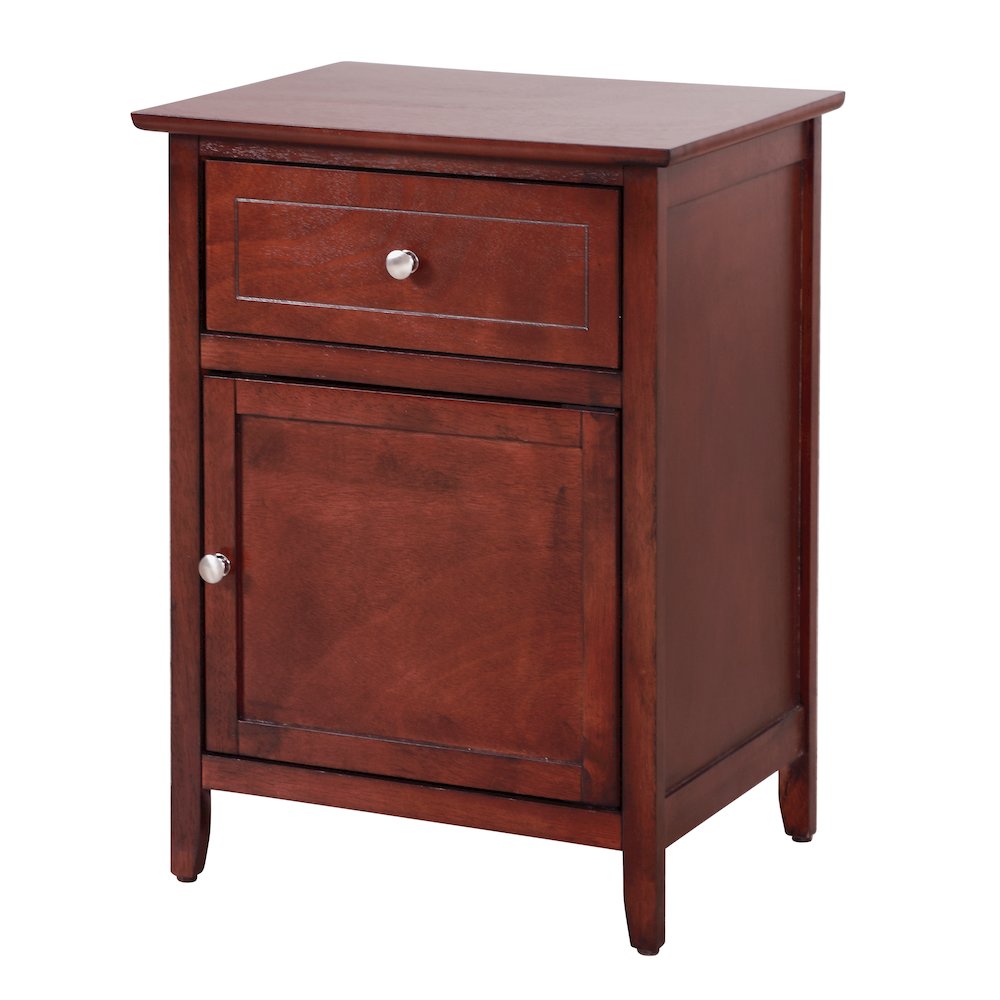 Glory Furniture Izzy Nightstand in Cherry Color. Picture 1
