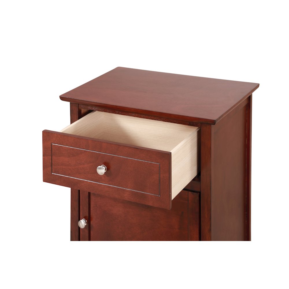Glory Furniture Izzy Nightstand in Cherry Color. Picture 3