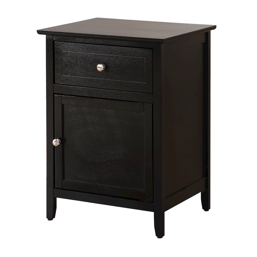 Glory Furniture Izzy Nightstand in Black Color. Picture 1