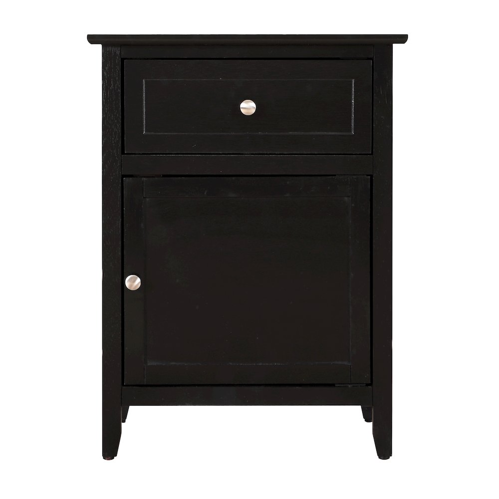 Glory Furniture Izzy Nightstand in Black Color. Picture 2