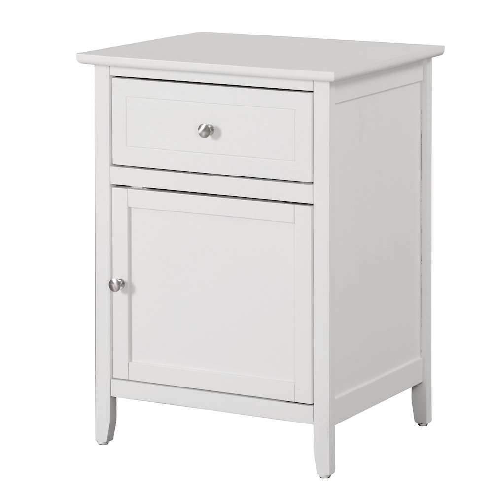 Glory Furniture Izzy Nightstand in White Color. Picture 1