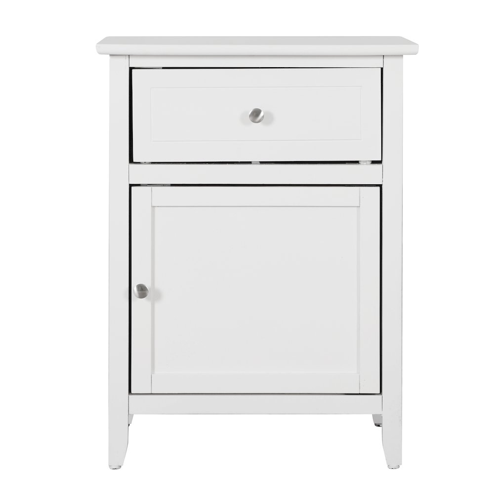 Glory Furniture Izzy Nightstand in White Color. Picture 2