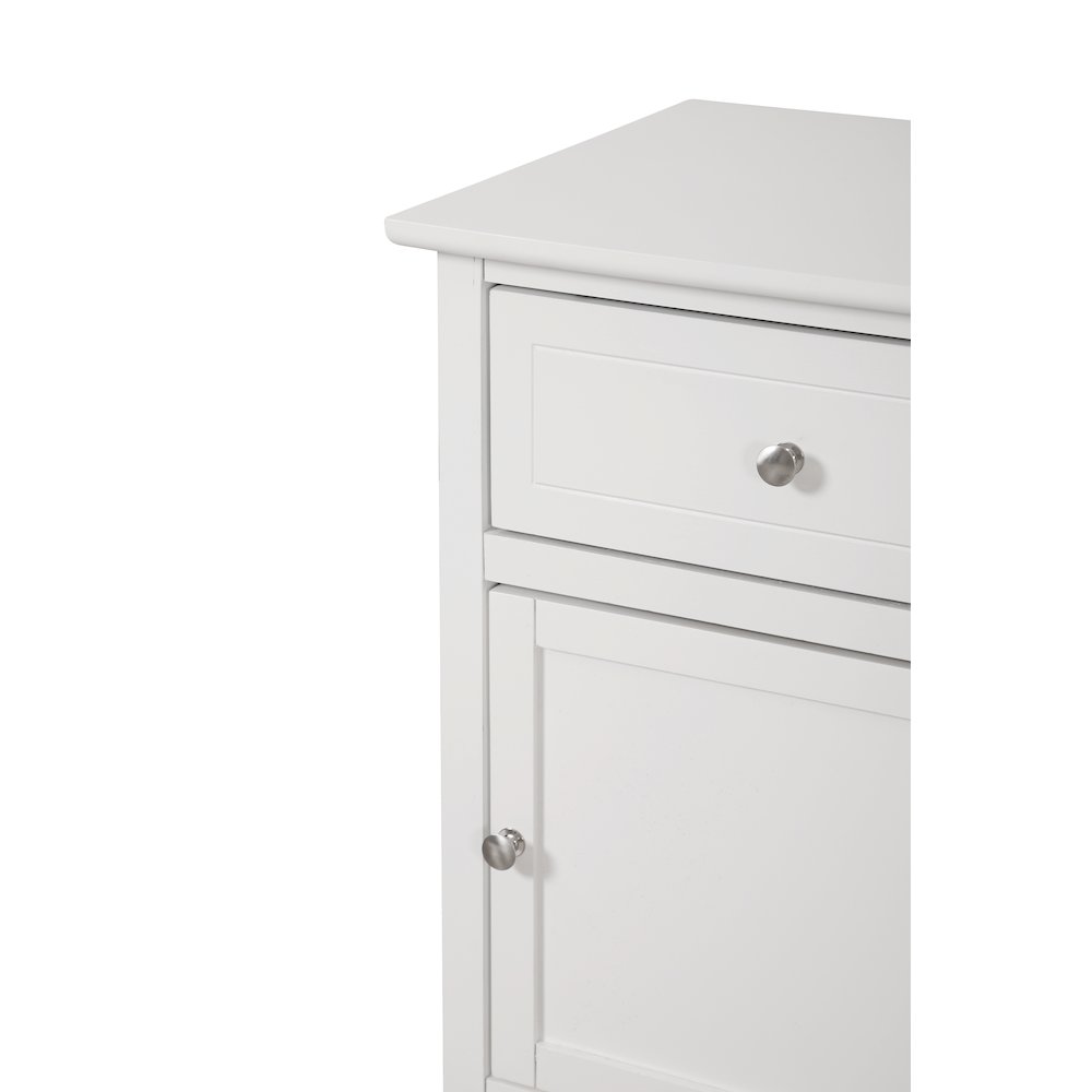 Glory Furniture Izzy Nightstand in White Color. Picture 6