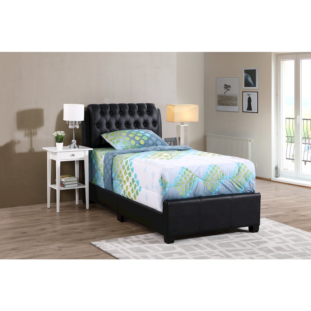 Glory Furniture Marilla Twin Bed in Black Color. Picture 7