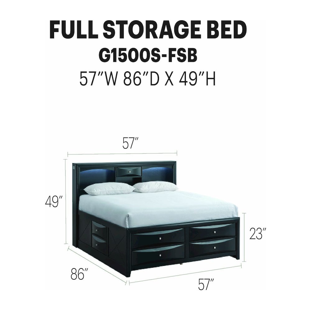 Platform Bed Frame with Headboard, Modern Wooden Bed Frame Bedroom, Black, Full. Picture 7
