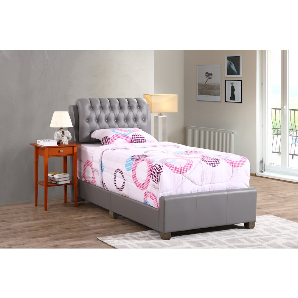 Glory Furniture Marilla   Twin Bed, Gray. Picture 7