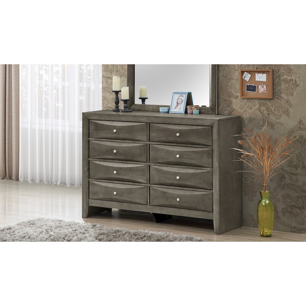 Glory Furniture Marilla Dresser in Gray Color. Picture 7