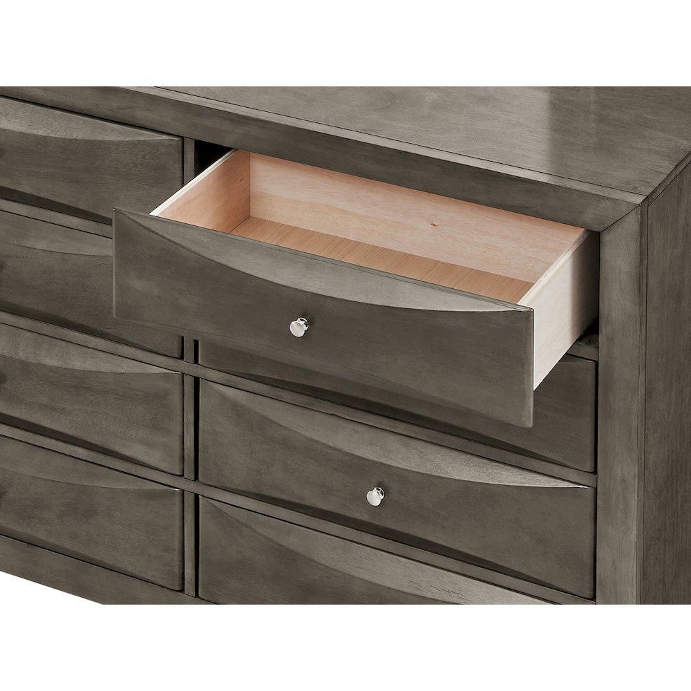 Glory Furniture Marilla Dresser in Gray Color. Picture 6