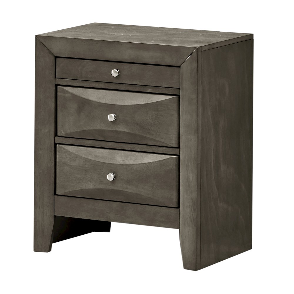Glory Furniture Marilla Nightstand in Gray Color. Picture 1