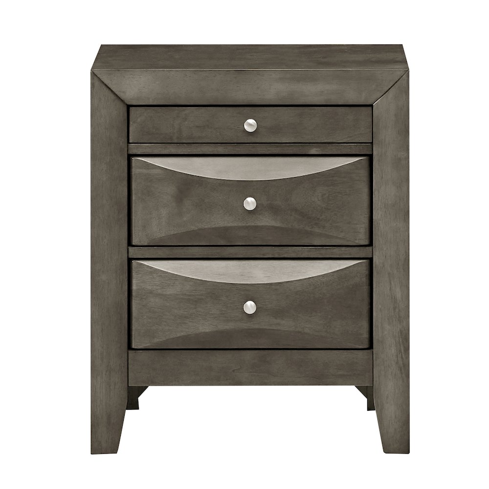 Glory Furniture Marilla Nightstand in Gray Color. Picture 2