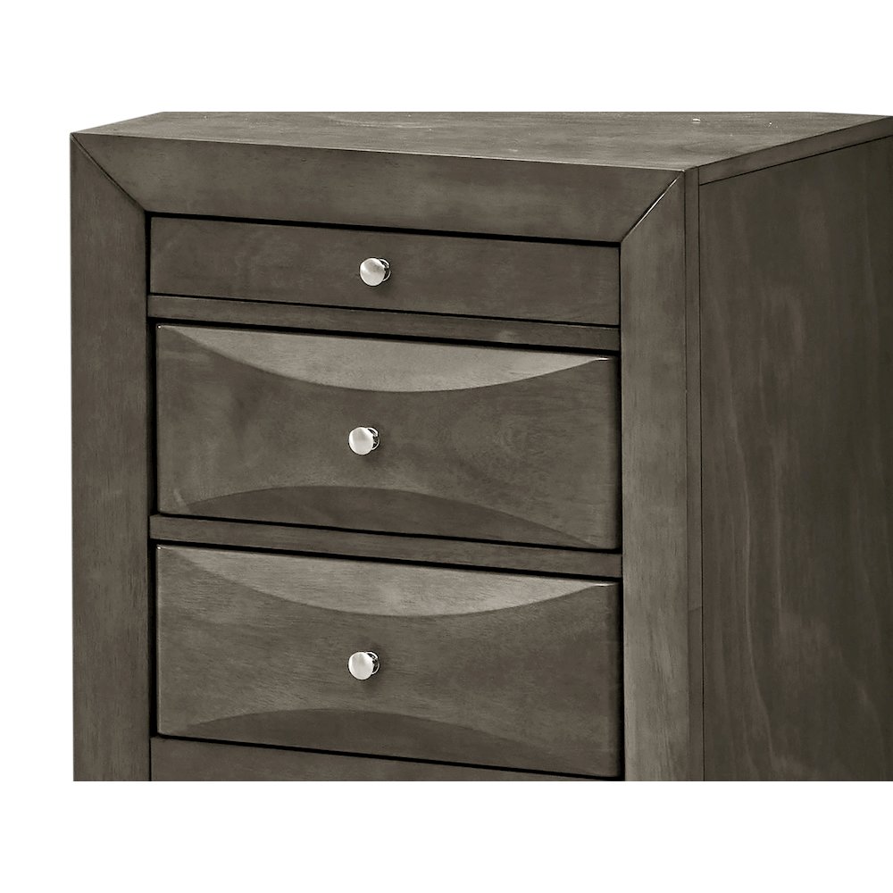 Glory Furniture Marilla Nightstand in Gray Color. Picture 5