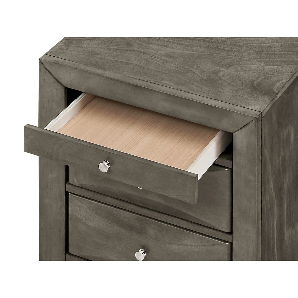 Glory Furniture Marilla Nightstand in Gray Color. Picture 6
